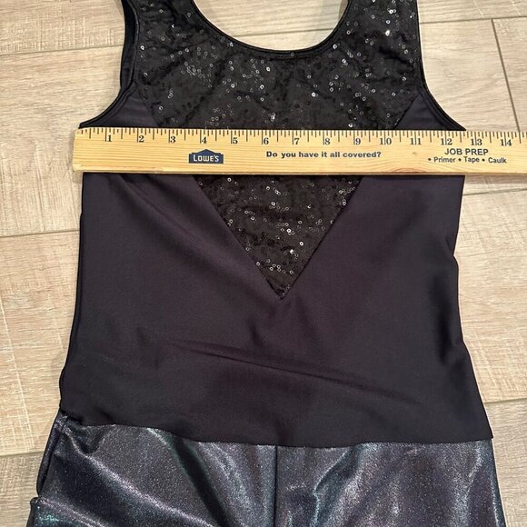 REVOLUTION STYLE RC19769 BLACK ONE PIECE DANCE COSTUME ADULT SMALL - Picture 4 of 8